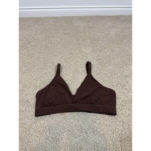 Skims Fits Everybody Bralette Cocoa Womens 2XL Brown Triangle Wireless Stretch